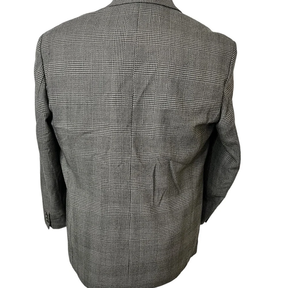 Brandini Tailored for Foleys Mens Sports Blazer 100% Wool Houndstooth Pe☑️